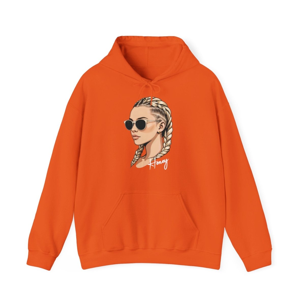 Honey Hoodie - Girl with Cornrows Logo - TeeGerDesign - Hoodie - DTG