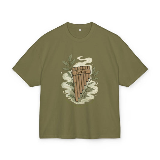Jonah TeeGer Breath Pattern - Oversized Panflute Frontprint Shirt - TeeGerDesign - T-Shirt - Botanica