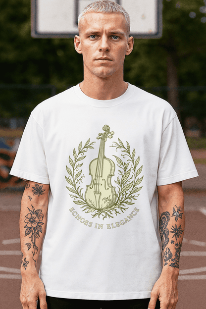Jonah TeeGer Echoes - Oversized Violin Frontprint Shirt - TeeGerDesign - T-Shirt - Botanica