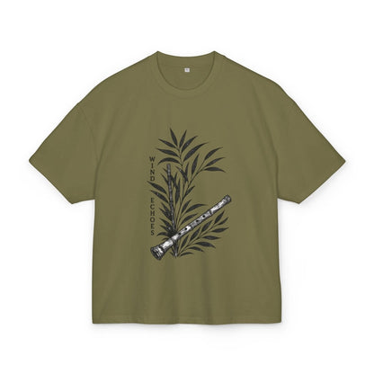 Jonah TeeGer Wind Echoes - Oversized Bamboo Flute Frontprint Shirt - TeeGerDesign - T-Shirt - Botanica
