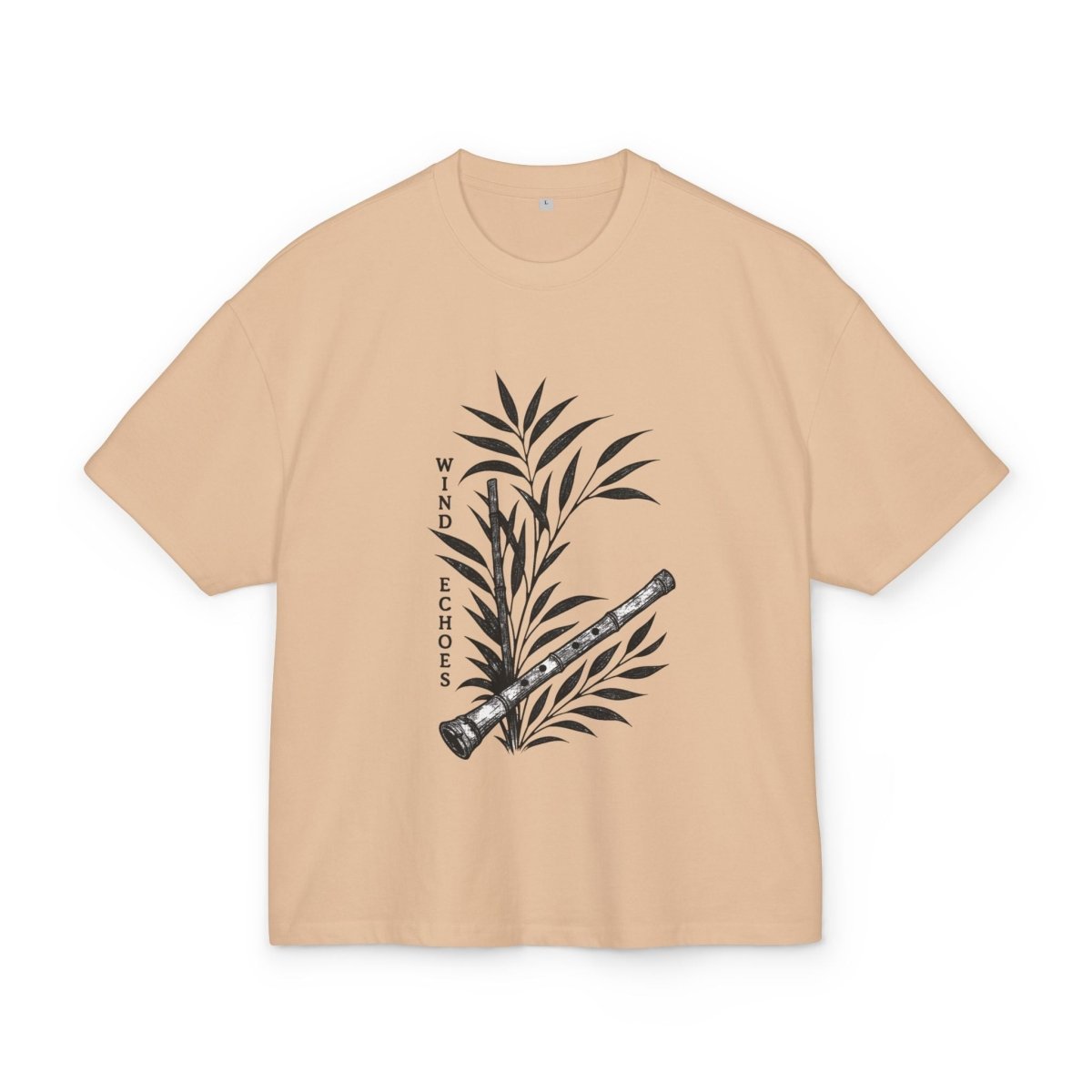 Jonah TeeGer Wind Echoes - Oversized Bamboo Flute Frontprint Shirt - TeeGerDesign - T-Shirt - Botanica