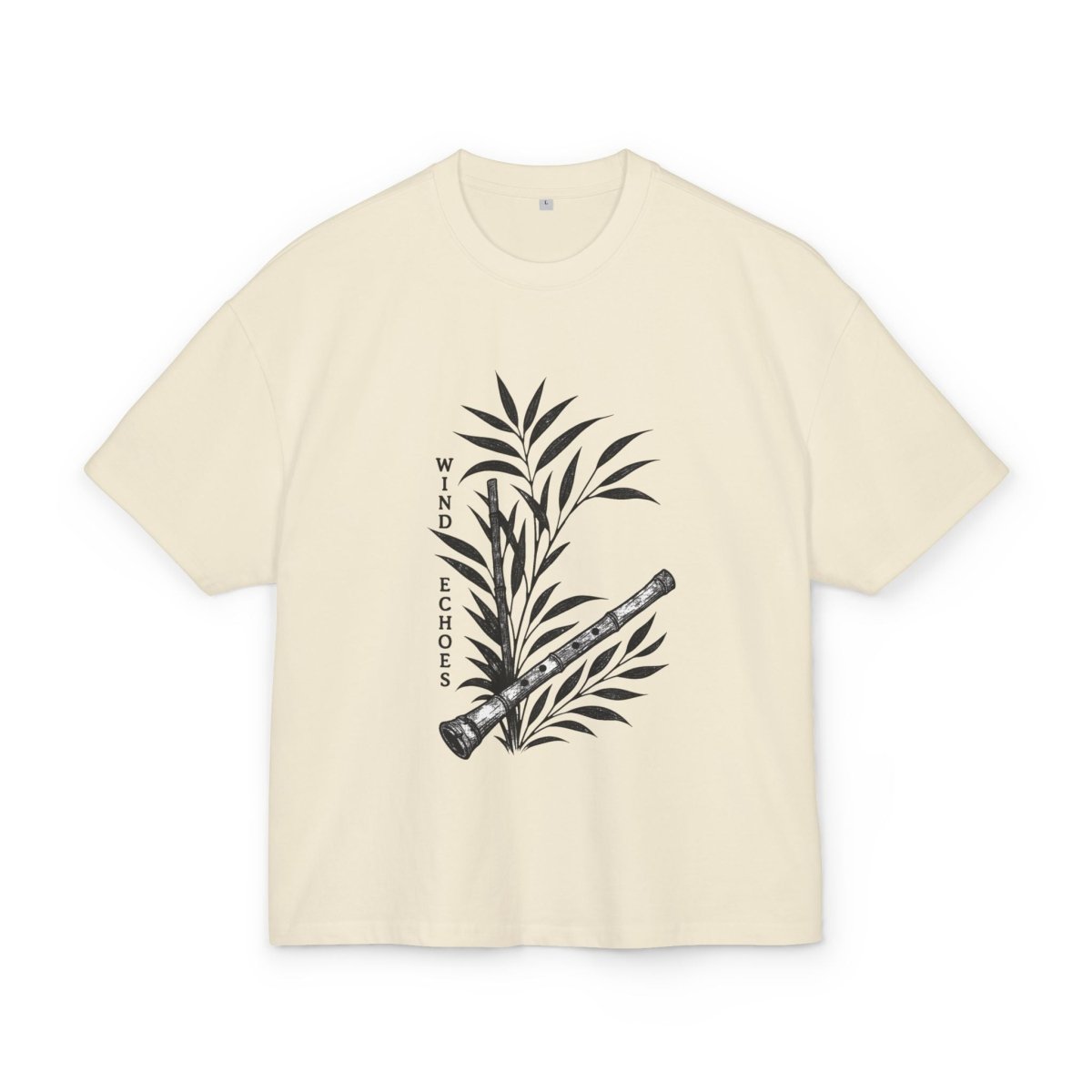 Jonah TeeGer Wind Echoes - Oversized Bamboo Flute Frontprint Shirt - TeeGerDesign - T-Shirt - Botanica