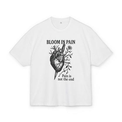 Liam TeeGer Bloom in Pain - Oversized Heart & Dagger Frontprint Shirt - TeeGerDesign - T-Shirt - BY163