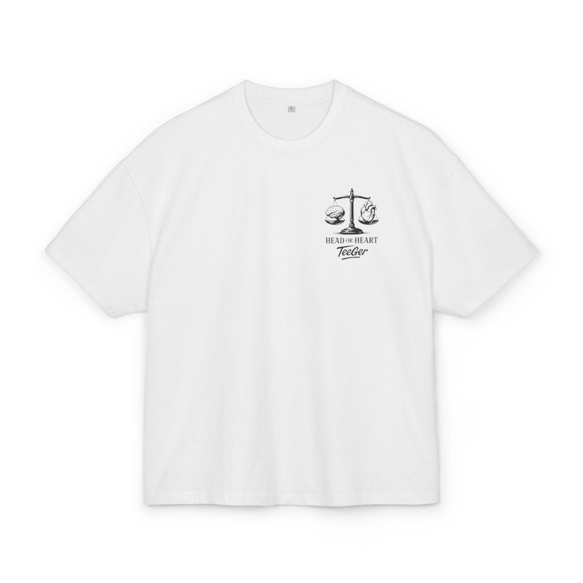 Liam TeeGer Head or Heart - Oversized Balance Frontprint Shirt - TeeGerDesign - T-Shirt - BY163