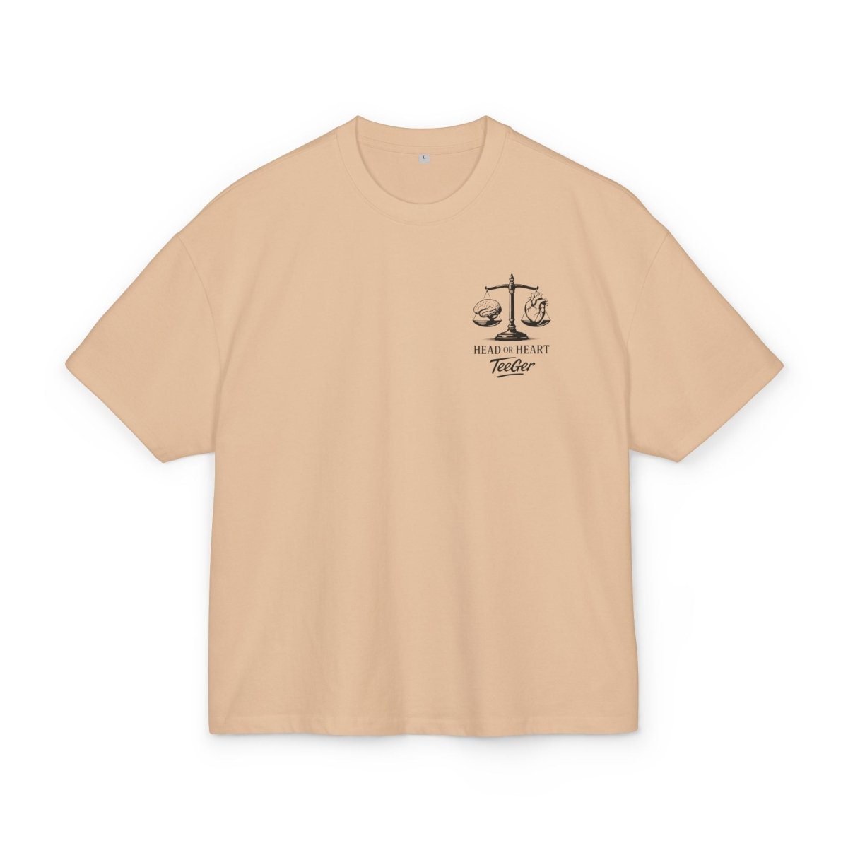 Liam TeeGer Head or Heart - Oversized Balance Frontprint Shirt - TeeGerDesign - T-Shirt - BY163