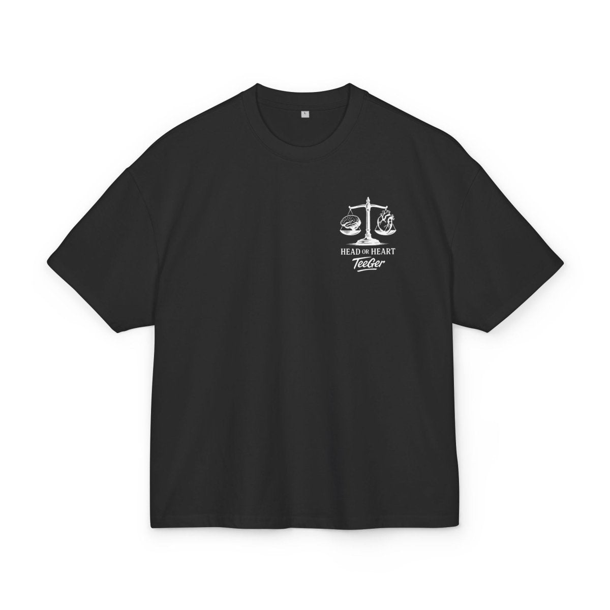 Liam TeeGer Head or Heart - Oversized Balance Frontprint Shirt - TeeGerDesign - T-Shirt - BY163