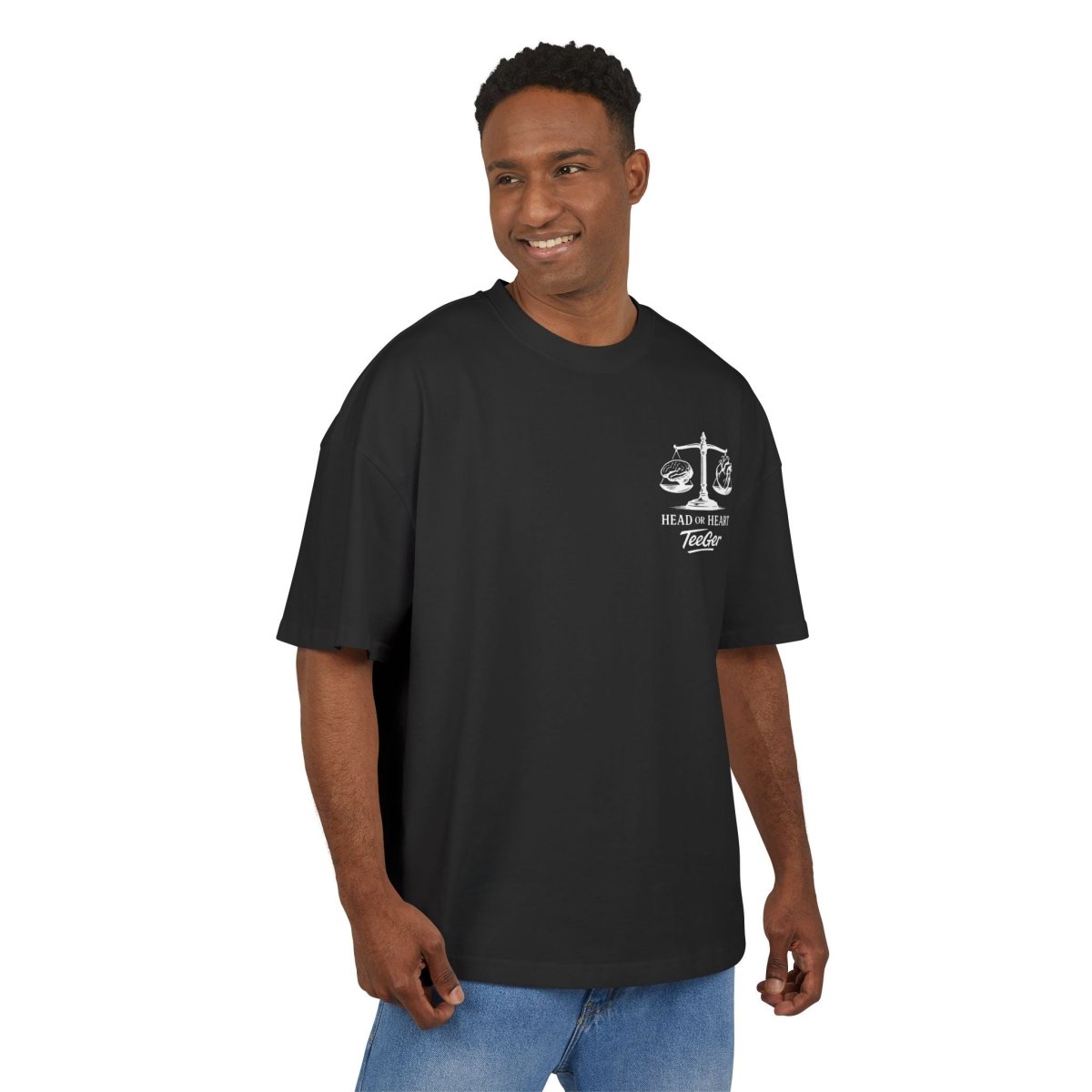 Liam TeeGer Head or Heart - Oversized Balance Frontprint Shirt - TeeGerDesign - T-Shirt - BY163