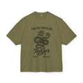 Liam TeeGer Truth Unfolds - Oversized Snake & Rose Frontprint Shirt - TeeGerDesign - T-Shirt - BY163