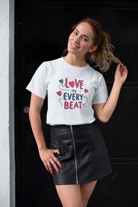 Love in every beat Tanzliebhaber T - Shirt - TeeGerDesign - T - Shirt - Cotton