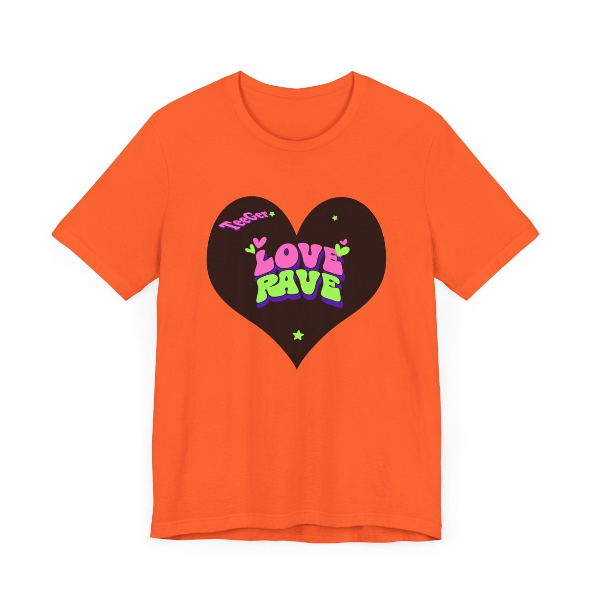 Luke TeeGer Love Rave - Heart Pop Frontprint Shirt - TeeGerDesign - T-Shirt - 3001