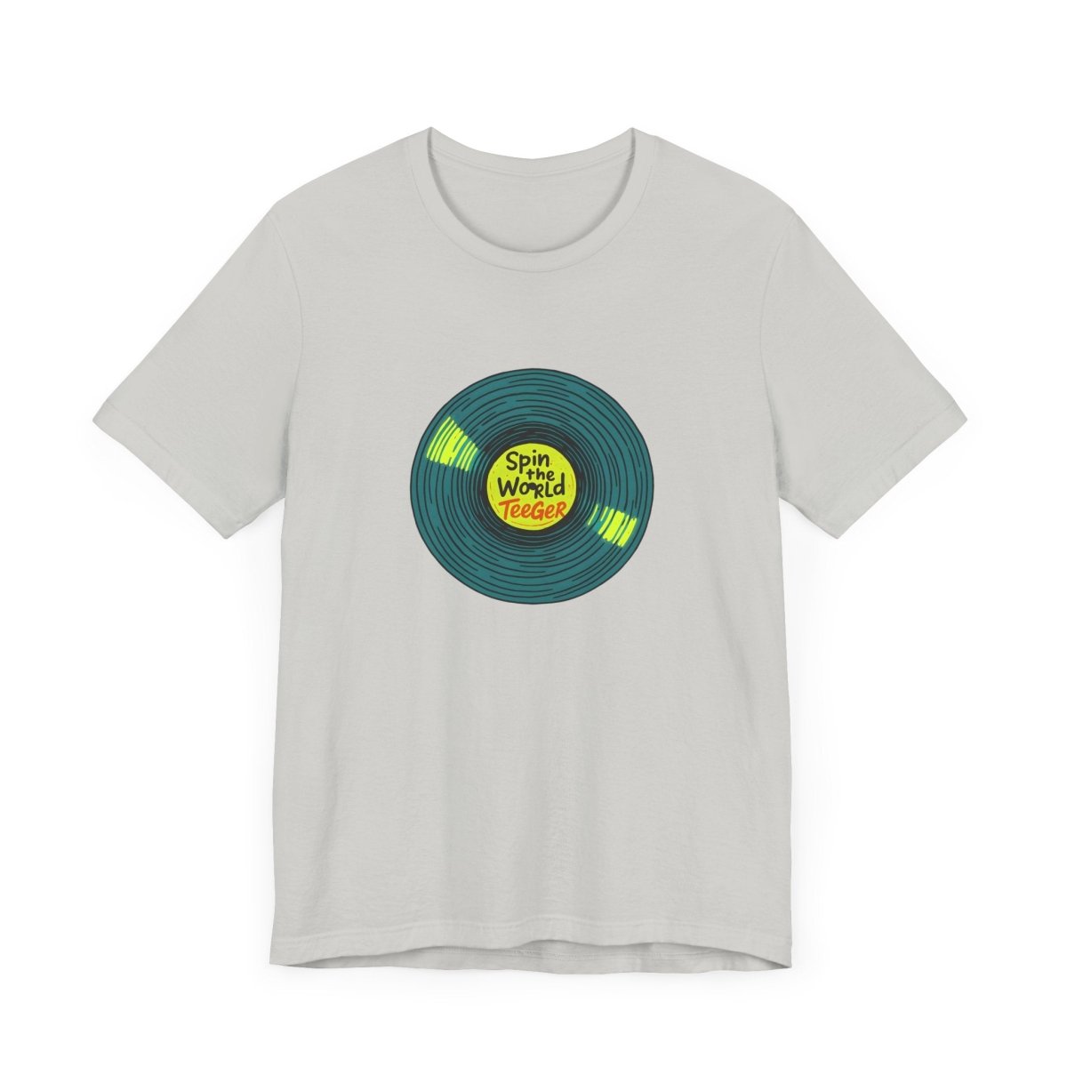 Luke TeeGer Spin The World - Vinyl Groove Frontprint Shirt - TeeGerDesign - T-Shirt - 3001