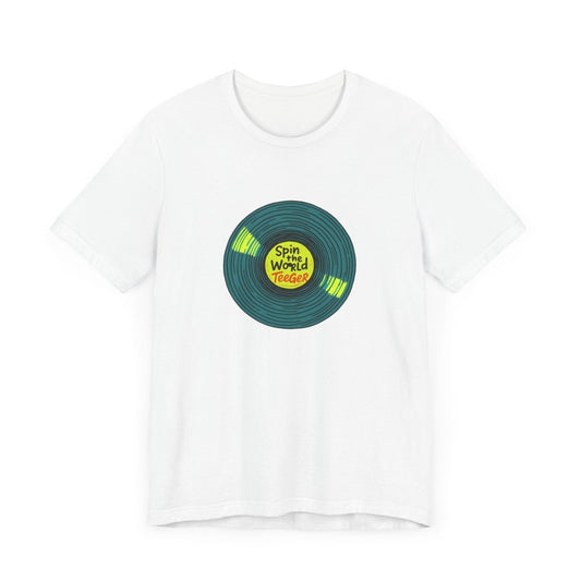 Luke TeeGer Spin The World - Vinyl Groove Frontprint Shirt - TeeGerDesign - T-Shirt - 3001