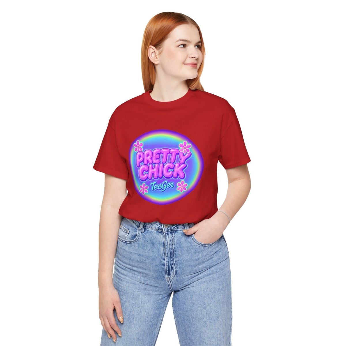 Maddy TeeGer Pretty Chick - Bubble Pop Frontprint Shirt - TeeGerDesign - T-Shirt - 3001