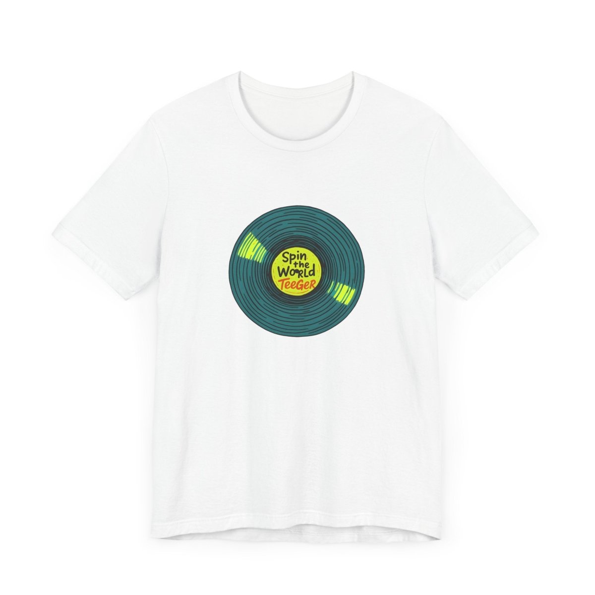 Maddy TeeGer Spin The World - Vinyl Groove Frontprint Shirt - TeeGerDesign - T-Shirt - 3001