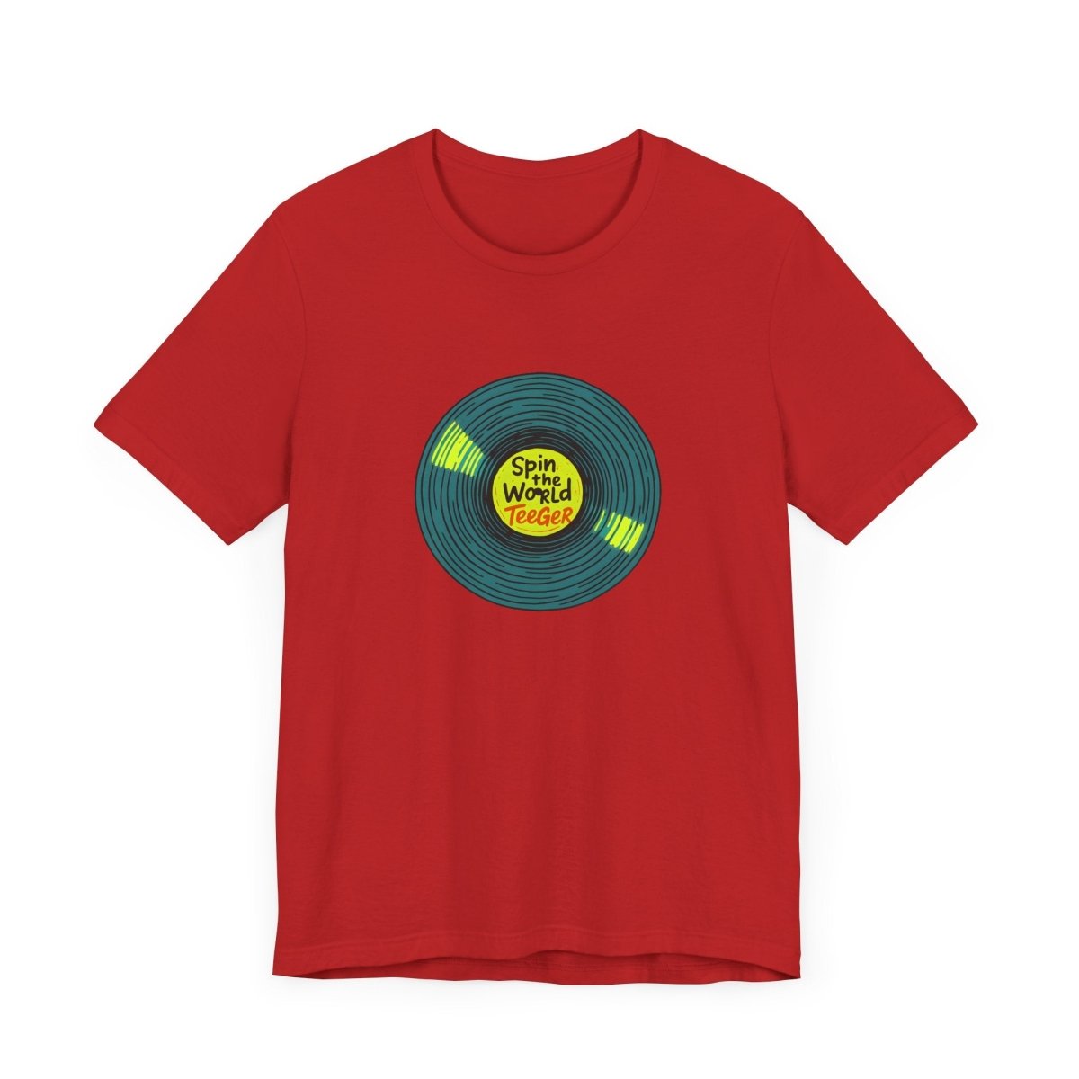 Maddy TeeGer Spin The World - Vinyl Groove Frontprint Shirt - TeeGerDesign - T-Shirt - 3001