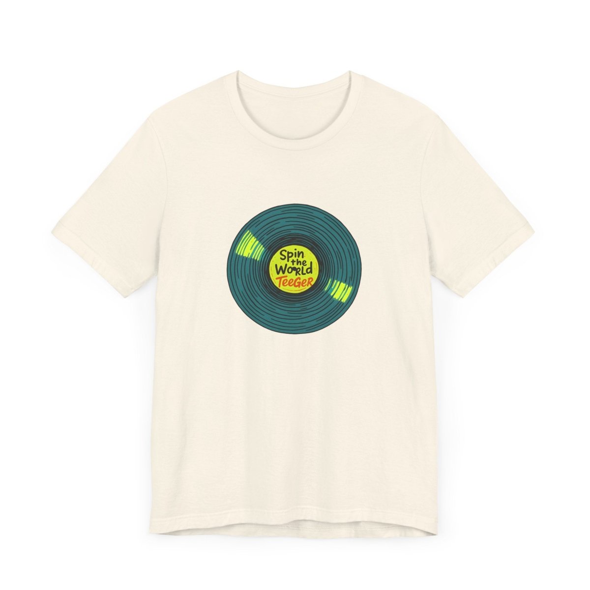 Maddy TeeGer Spin The World - Vinyl Groove Frontprint Shirt - TeeGerDesign - T-Shirt - 3001