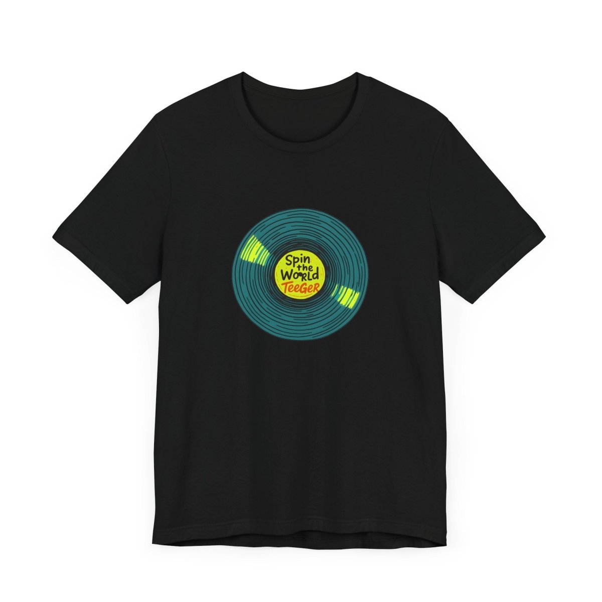 Maddy TeeGer Spin The World - Vinyl Groove Frontprint Shirt - TeeGerDesign - T-Shirt - 3001