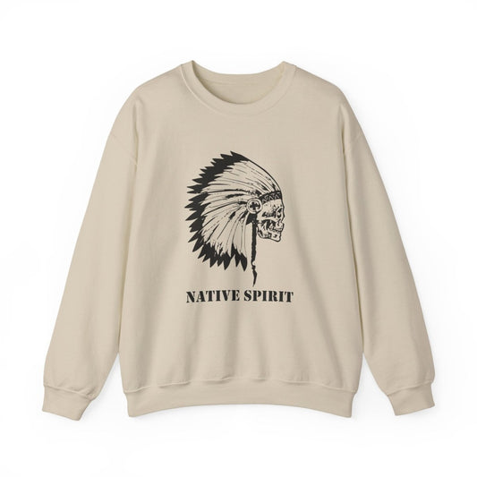 Native Spirit Pullover – Indianer Totenkopf Design - TeeGerDesign - Sweatshirt - Crew neck