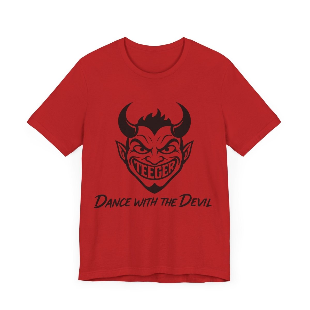 Nora TeeGer Dance With The Devil - Grinning Devil Frontprint Shirt - TeeGerDesign - T-Shirt - 3001