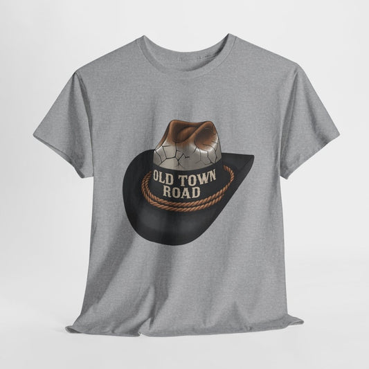 Old Town Road T-Shirt – Cowboyhut Design - TeeGerDesign - T-Shirt - Crew neck