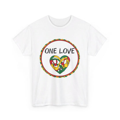 One Love T - Shirt mit Reggae Herz - TeeGerDesign - T - Shirt - Crew neck