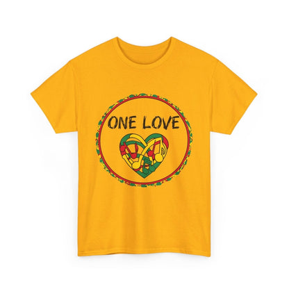 One Love T - Shirt mit Reggae Herz - TeeGerDesign - T - Shirt - Crew neck