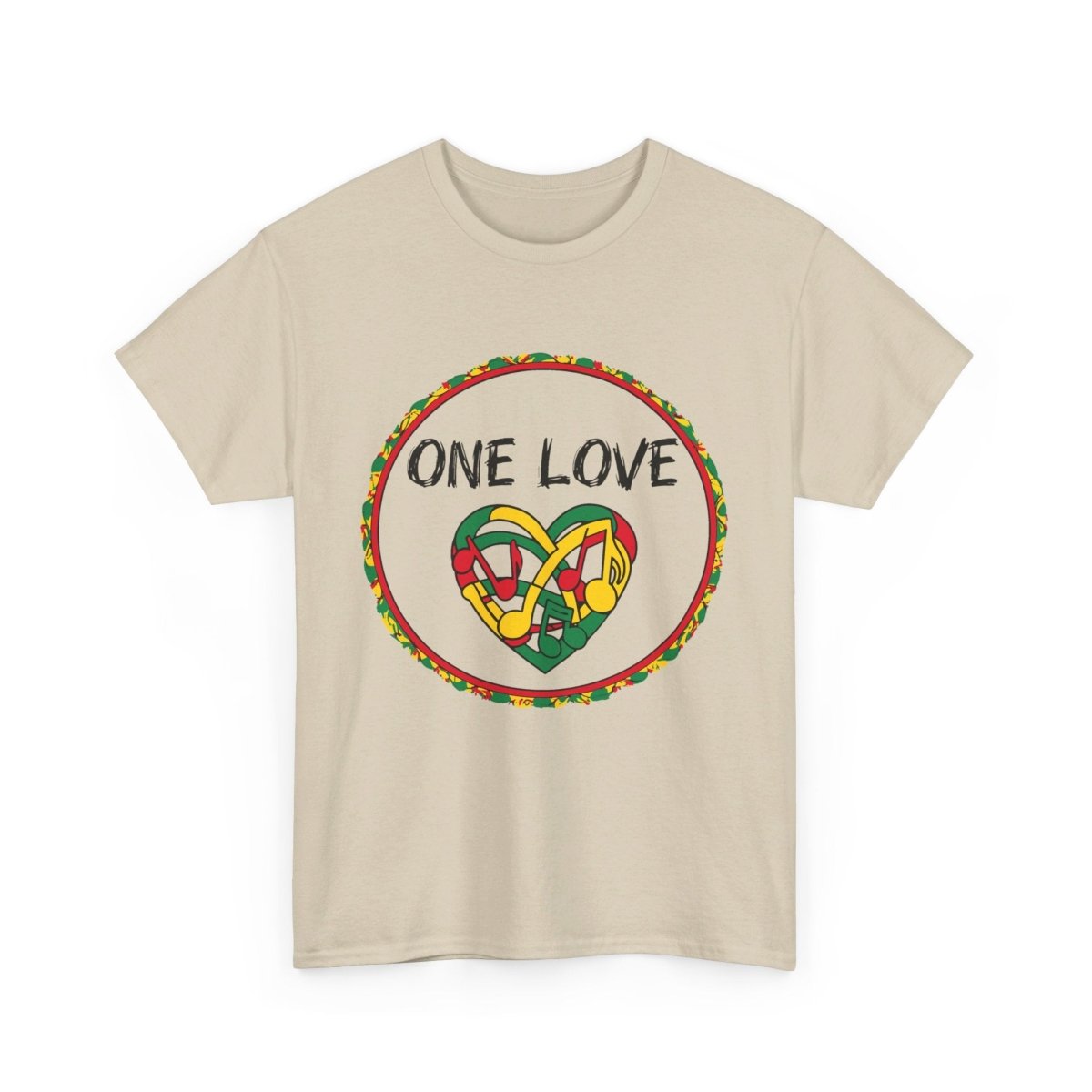 One Love T - Shirt mit Reggae Herz - TeeGerDesign - T - Shirt - Crew neck