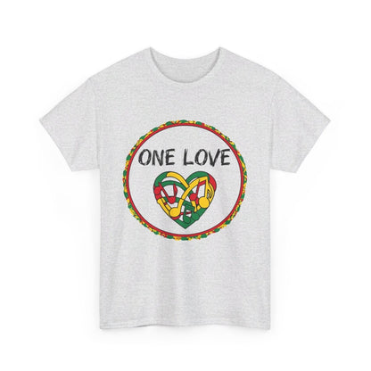 One Love T - Shirt mit Reggae Herz - TeeGerDesign - T - Shirt - Crew neck