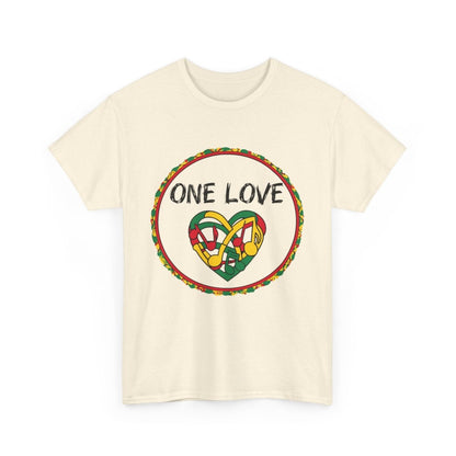 One Love T - Shirt mit Reggae Herz - TeeGerDesign - T - Shirt - Crew neck