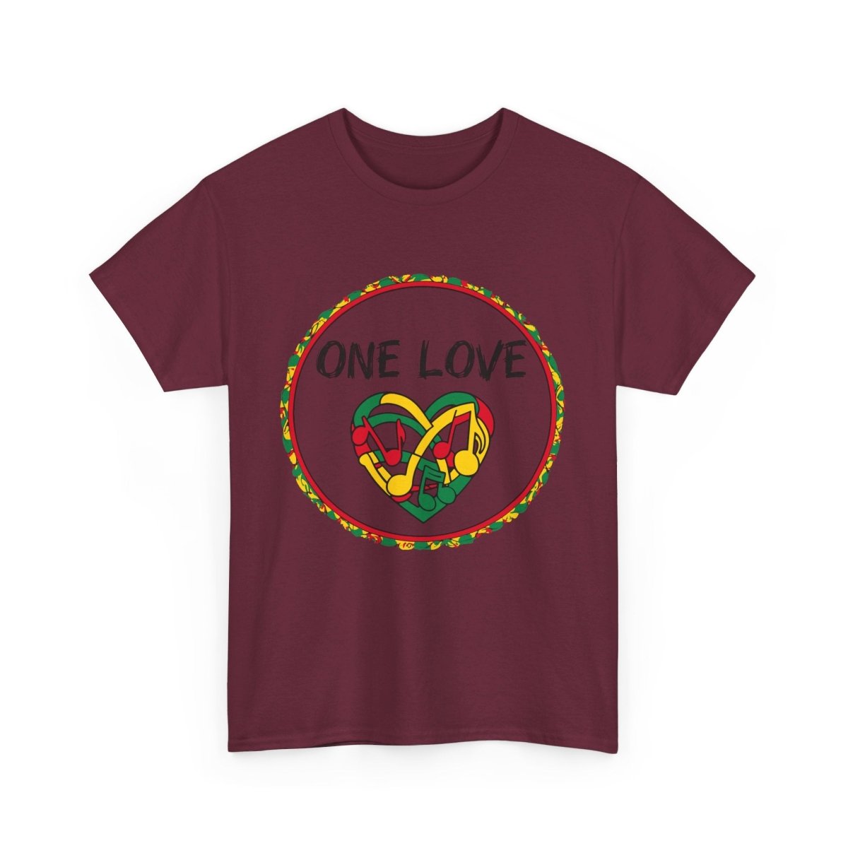 One Love T - Shirt mit Reggae Herz - TeeGerDesign - T - Shirt - Crew neck