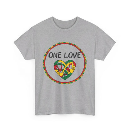 One Love T - Shirt mit Reggae Herz - TeeGerDesign - T - Shirt - Crew neck