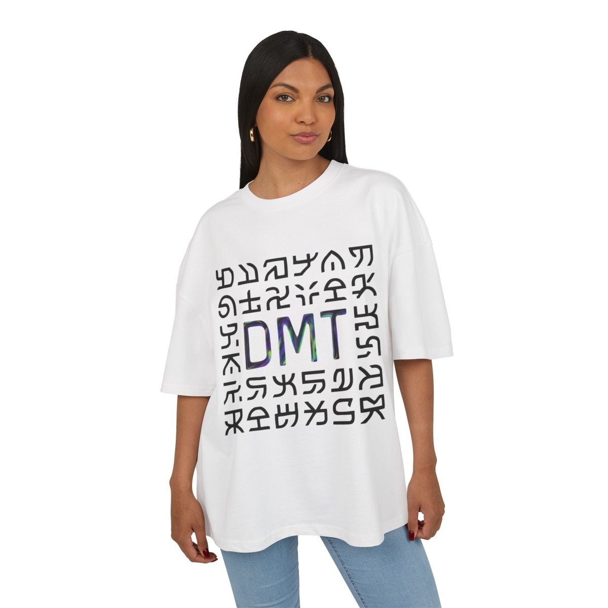 Ophelia TeeGer DMT Grid - Oversized Glyph Matrix Frontprint Shirt - TeeGerDesign - T-Shirt - BY163