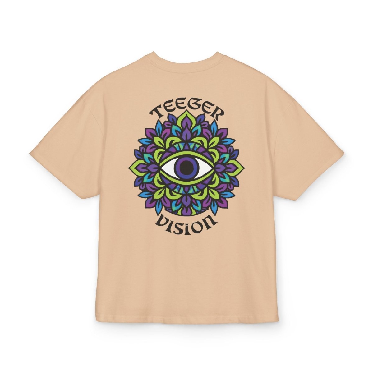 Ophelia TeeGer Vision Bloom - Oversized Third Eye Mandala Backprint Shirt - TeeGerDesign - T-Shirt - Backprint