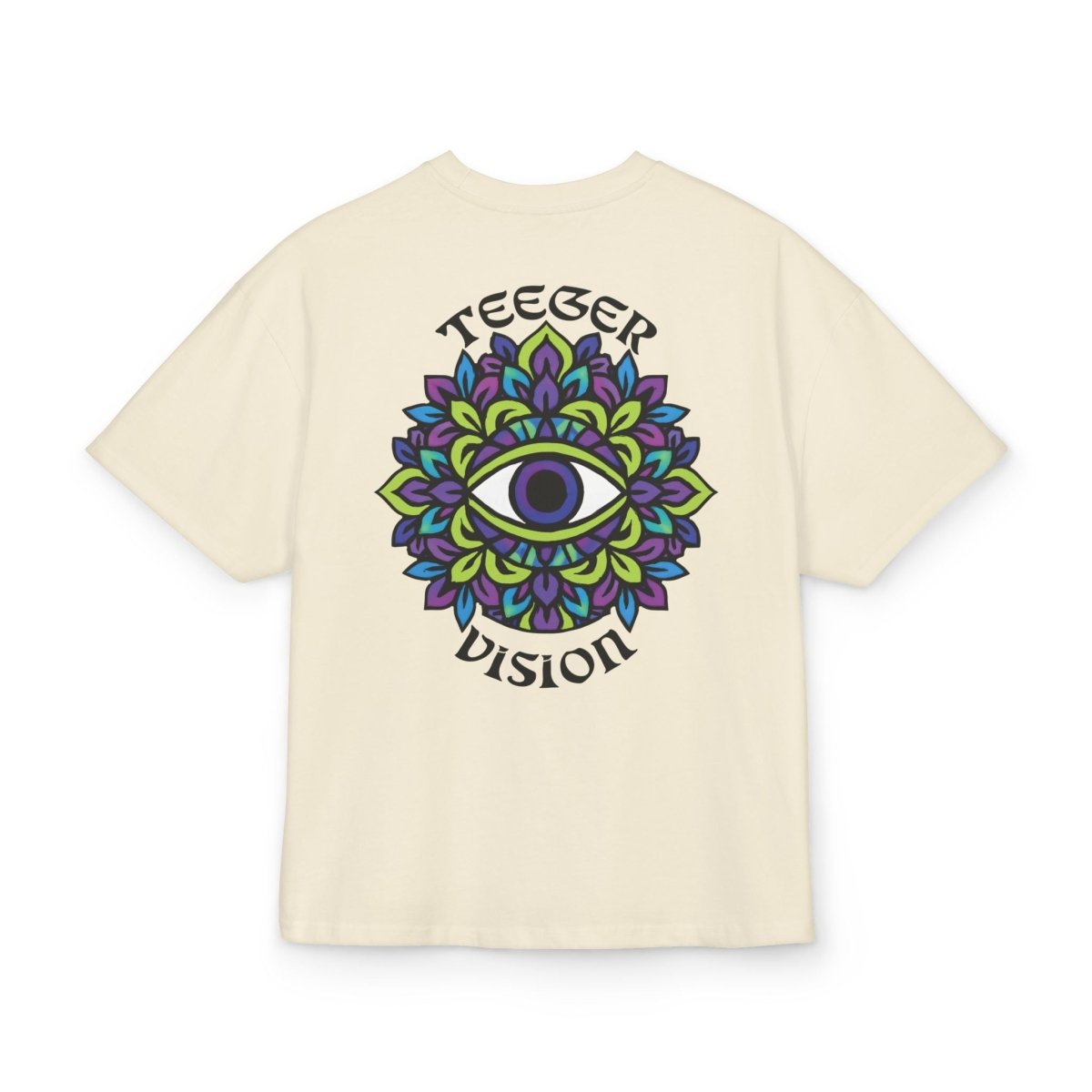 Pedro TeeGer Vision Bloom - Oversized Third Eye Mandala Backprint Shirt - TeeGerDesign - T-Shirt - Backprint