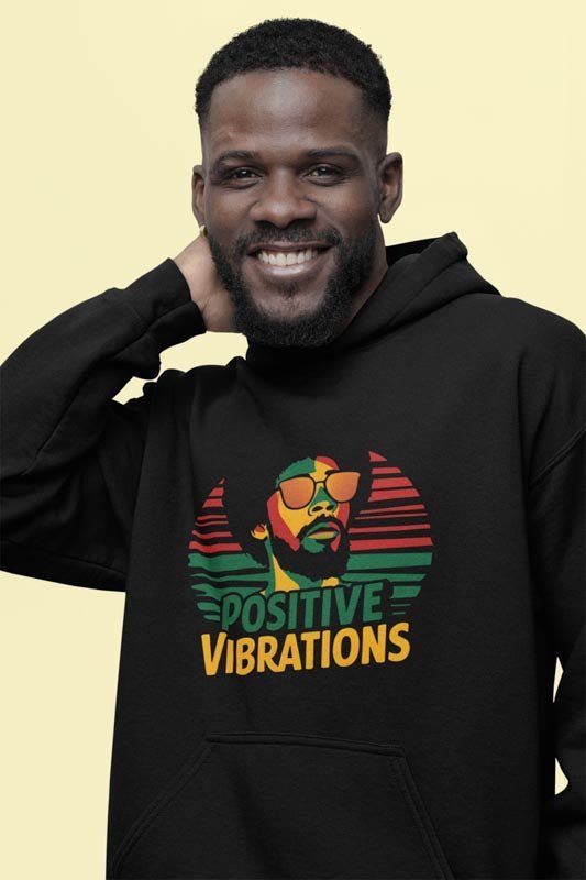 Reggae Hoodie Positive Vibrations - TeeGerDesign - Hoodie - Dancehall