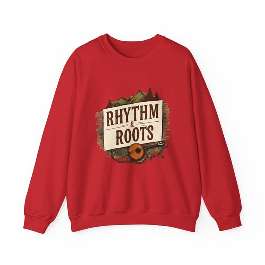 Rhythm and Roots Sweatshirt – Vintage Musik - Design - TeeGerDesign - Sweatshirt - Crew neck