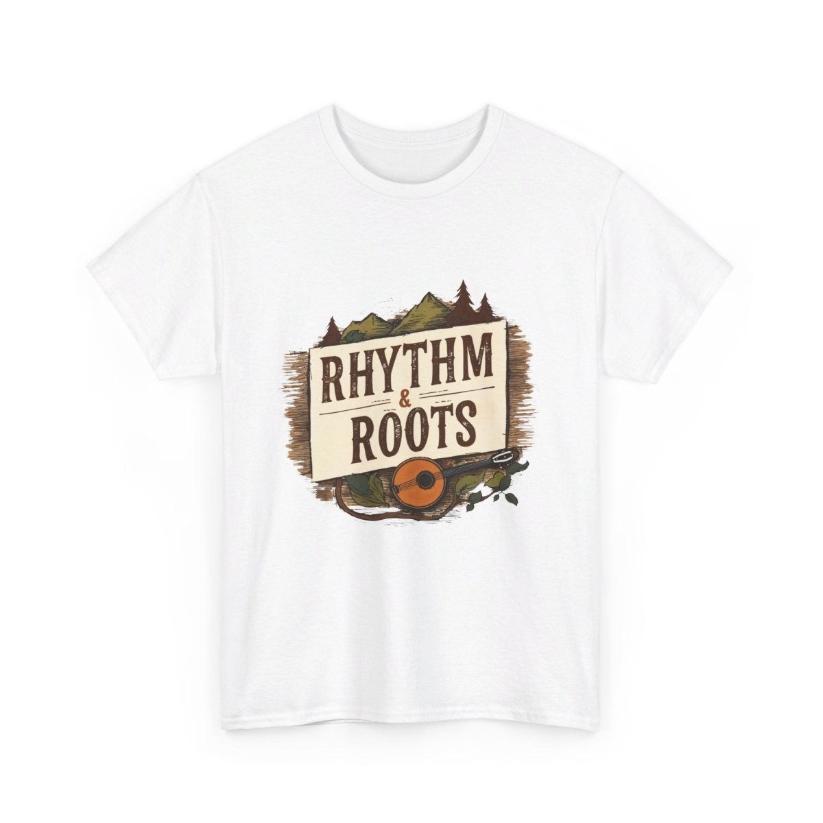 Rhythm and Roots T - Shirt – Banjo Design - TeeGerDesign - T - Shirt - Crew neck