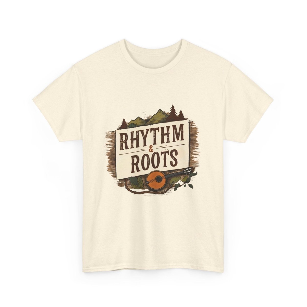 Rhythm and Roots T - Shirt – Banjo Design - TeeGerDesign - T - Shirt - Crew neck