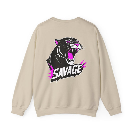 Savage Pullover – Panther Design Rücken - TeeGerDesign - Sweatshirt - Crew neck