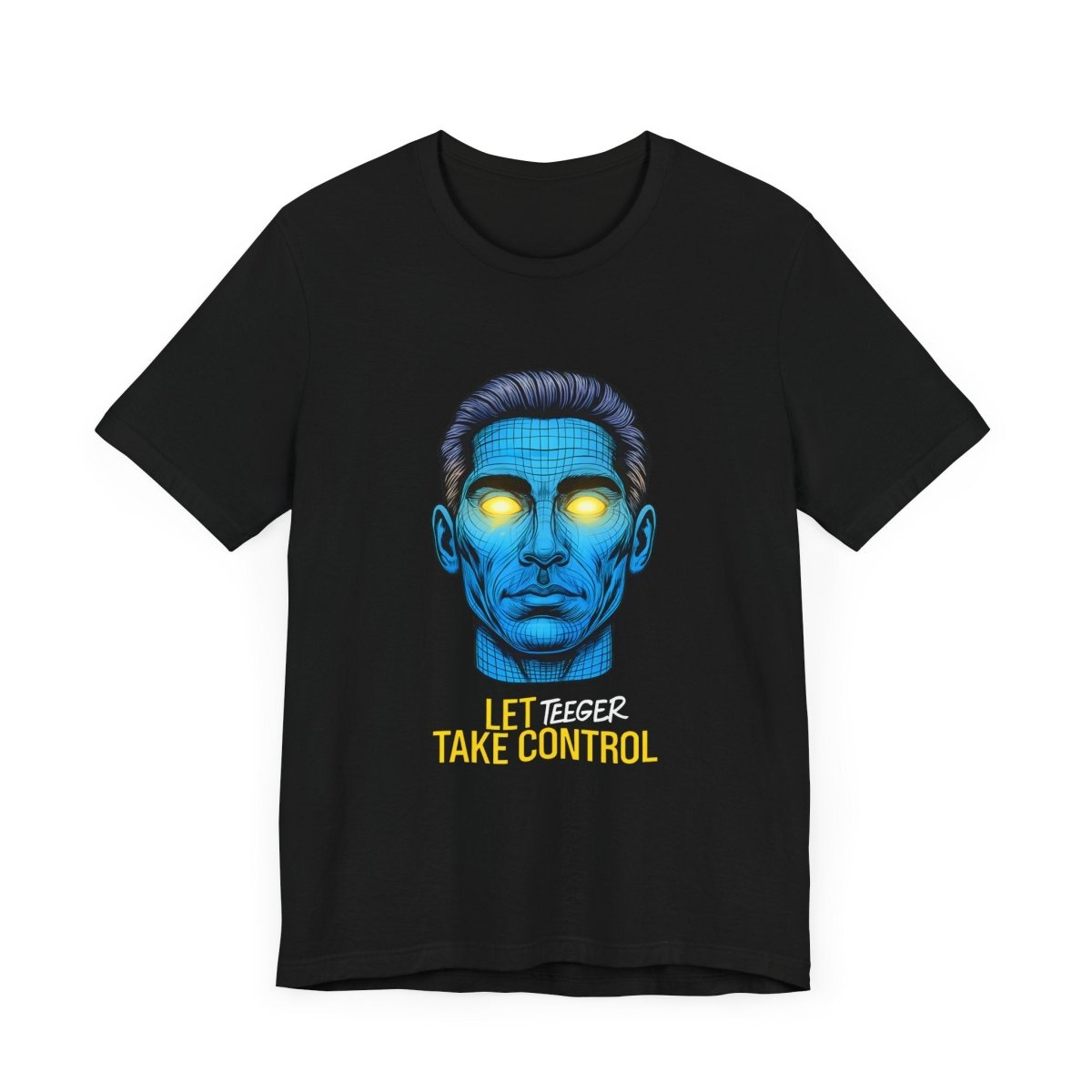 Simon TeeGer Let The Music Take Control - Cyber Head Frontprint Shirt - TeeGerDesign - T-Shirt - 3001