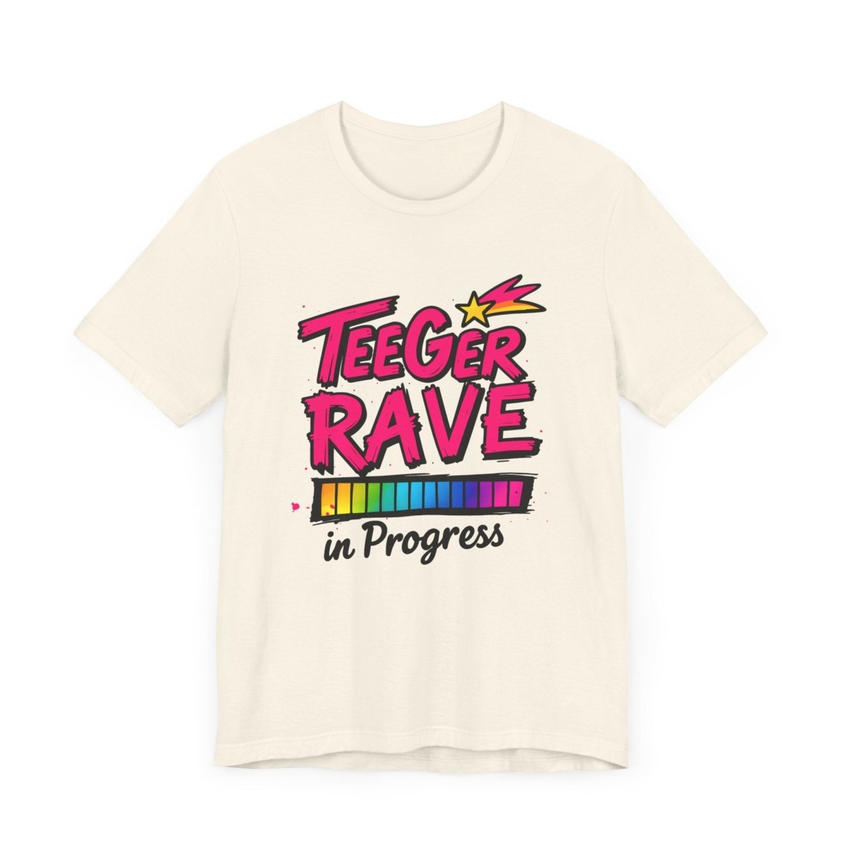 Simon TeeGer Rave in Progress - Neon Loading Bar Frontprint Shirt - TeeGerDesign - T-Shirt - 3001