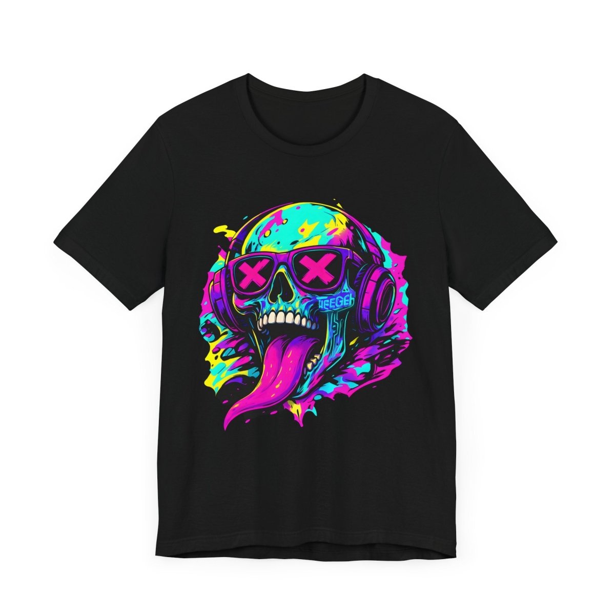 Simon TeeGer Skull Vibrations - Acid Skull Frontprint Shirt - TeeGerDesign - T-Shirt - 3001