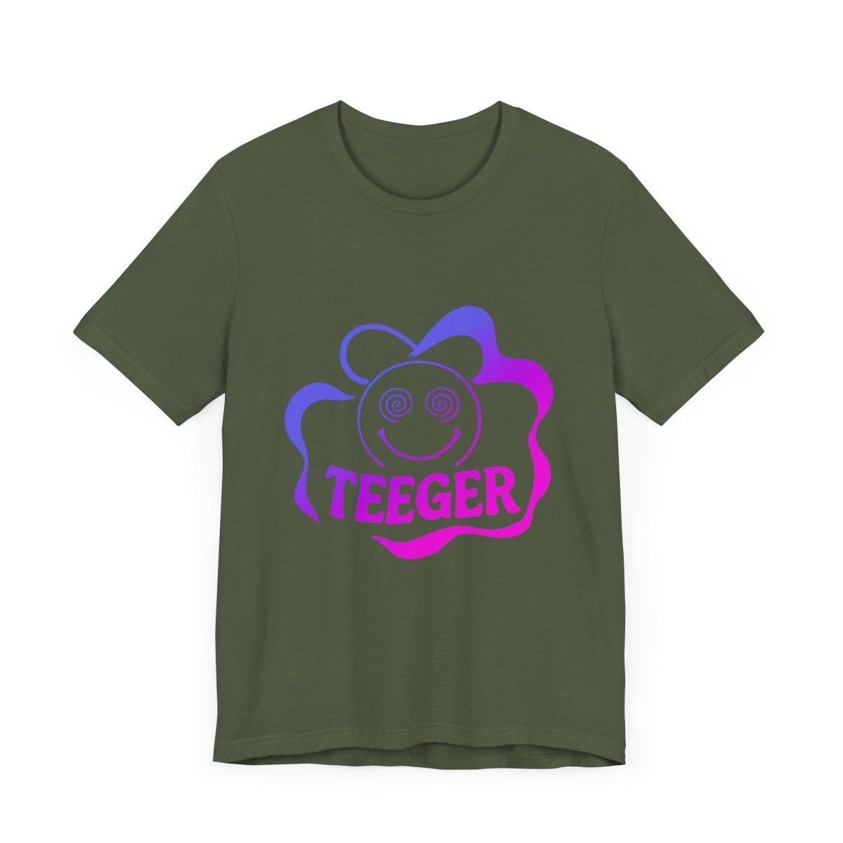 Simon TeeGer Spiral Smiley Burst - Acid Pop Frontprint Shirt - TeeGerDesign - T-Shirt - 3001
