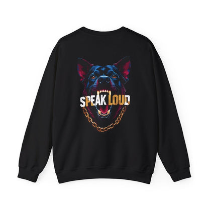 Speak Loud Hunde Sweatshirt - Rücken - TeeGerDesign - Sweatshirt - Crew neck