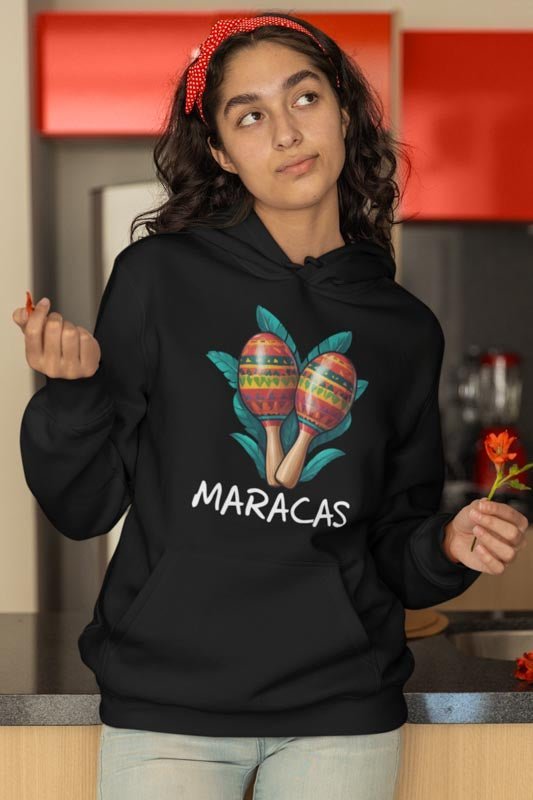 Stylischer Latin Hoodie mit Maracas - Motiv - TeeGerDesign - Hoodie - Dancehall