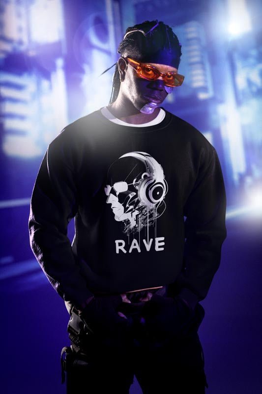 Sweatshirt mit Rave Aufdruck - Perfekt für Festival - und Partys - TeeGerDesign - Sweatshirt - Crew neck