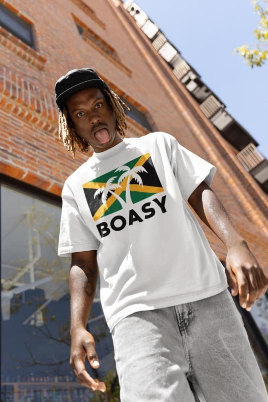 T - Shirt mit Boasy im Jamaikanischen Stil - Trendiges Dancehall Shirt - TeeGerDesign - T - Shirt - Crew neck