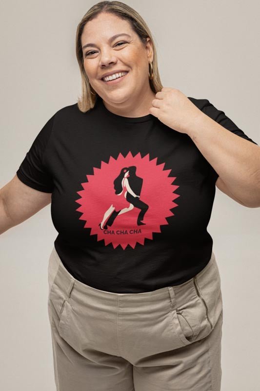 T - Shirt mit Cha Cha Cha Tänzer Motiv – Perfekt für Tanzbegeisterte - TeeGerDesign - T - Shirt - Cotton