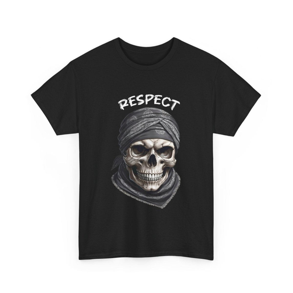 T-Shirt mit Totenschädel und Bandana - Hip - Hop Respect Shirt - TeeGerDesign - T-Shirt - Crew neck