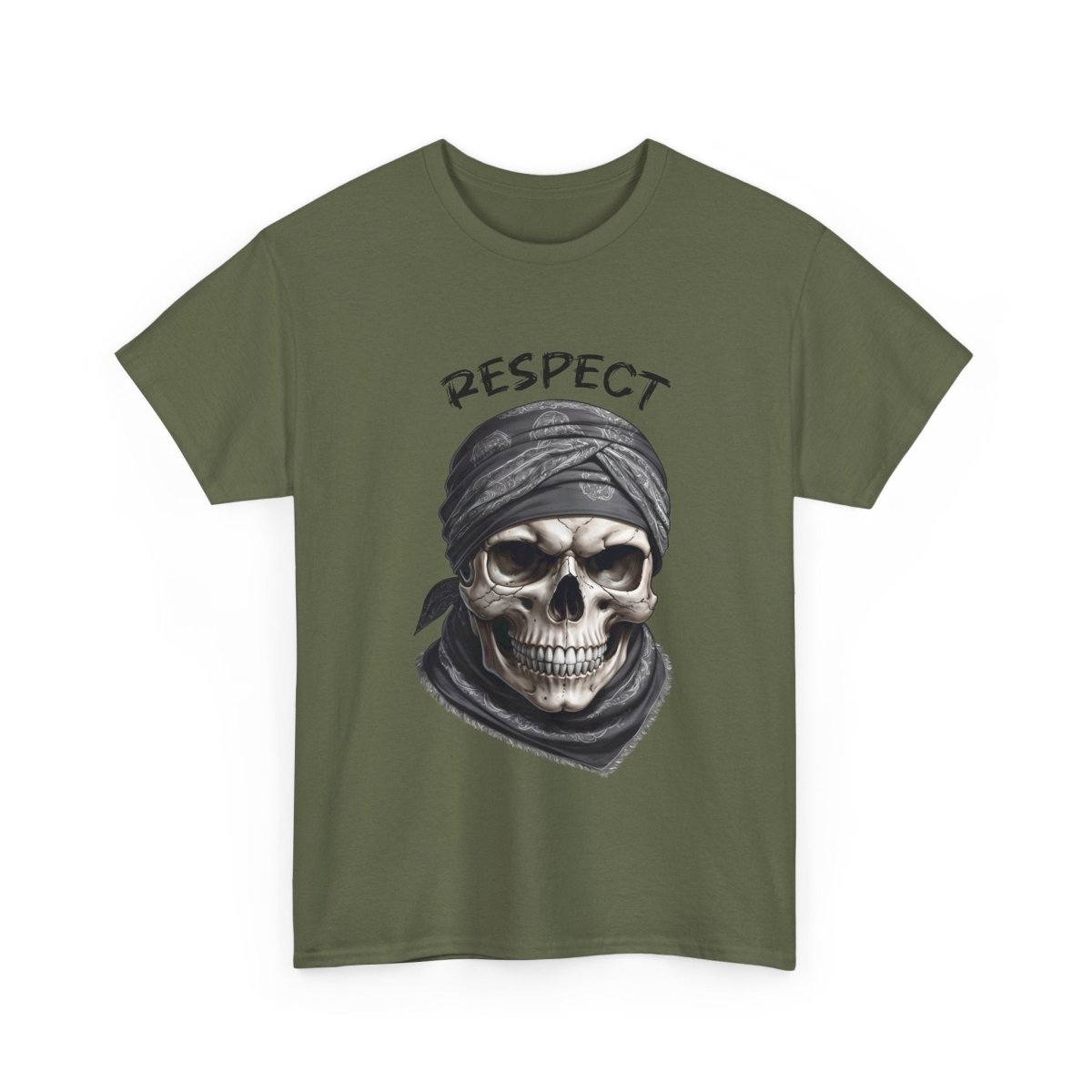 T-Shirt mit Totenschädel und Bandana - Hip - Hop Respect Shirt - TeeGerDesign - T-Shirt - Crew neck